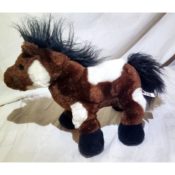 Webkinz Pinto 9" Plush Brown White Stuffed Pony Horse Ganz No Code - Picture 7 of 12